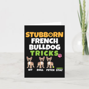 Französischer Bulldog Tricks I Dog Lover I Fun Fre Karte