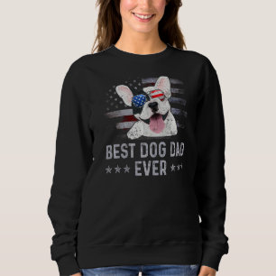 Französischer Bulldog Vater Vintag American Flag P Sweatshirt