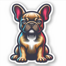 Französischer Bulldog Waterproof Hund Sticker