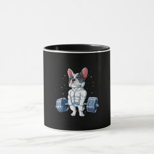Französischer Bulldog Weightlift Funny Deadlift G Tasse