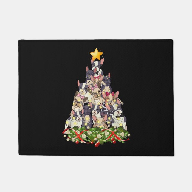 Französischer Bulldog Weihnachtsdekor Weihnachten  Fußmatte (Vorderseite)