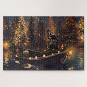 Französischer Bulldog Weihnachtsfest Reise