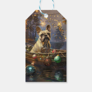 Französischer Bulldog Weihnachtsfest Reise Geschenkanhänger