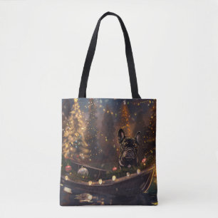 Französischer Bulldog Weihnachtsfest Reise Tasche