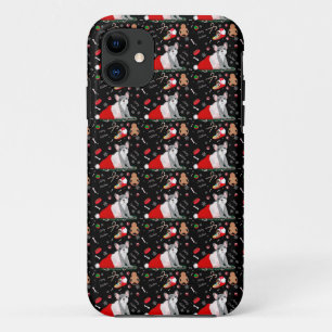 Französischer Bulldog Welpe in Santa's Hat-Muster Case-Mate iPhone Hülle