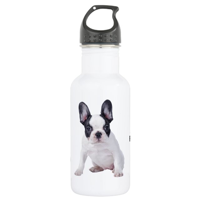 Französischer Bulldog-Welpe Trinkflasche (Vorderseite)