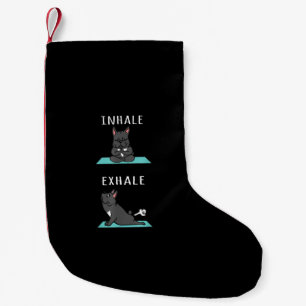 Französischer Bulldog Yoga Inhale Exhale Funny Dog Kleiner Weihnachtsstrumpf