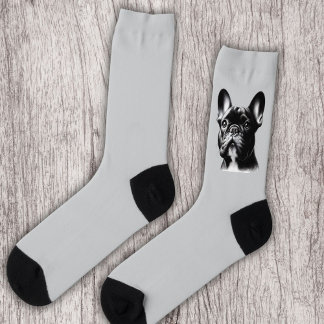 Französischer Bulldog zeichnend Socken