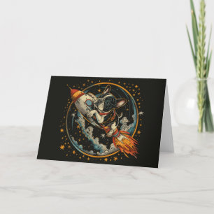 Französischer Bulldogge-Astronaut Karte