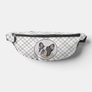 Französischer Bulldogge Malerei White Black Pied D Bauchtasche