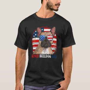 Französischer Bulldoggen-Vater Retro-Amerikanische T-Shirt