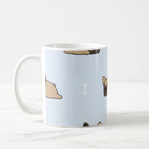 Französischer Bulldoghund Welpe, niedliches Schlaf Kaffeetasse