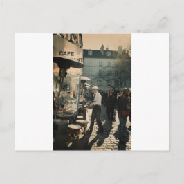 französischer Cafékellner Postkarte