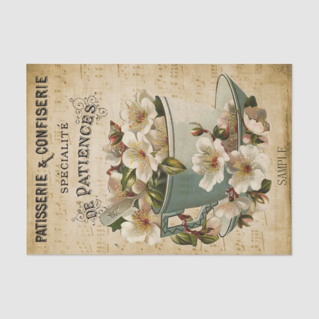 Französischer Cup der Blume Seidenpapier (Vorderseite)