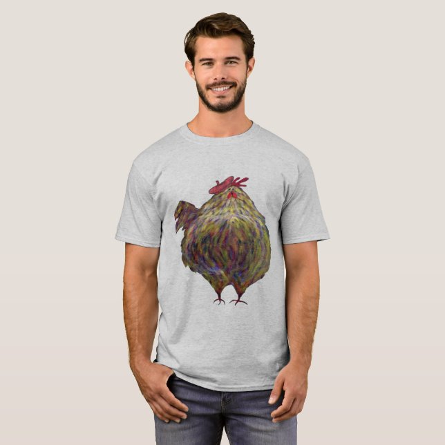 Französischer das Huhn-T - Shirt der Männer (Vorne ganz)