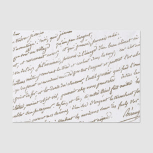 Französischer Dichter Vintages Gold Script Farmlan Seidenpapier