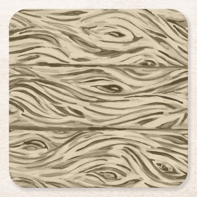 Französischer Eichenbarrel-Untersetzer Rechteckiger Pappuntersetzer (Vorderseite)