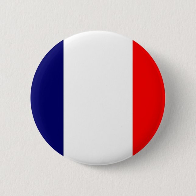 Französischer Flaggen-Entwurf - OUI! Button (Vorderseite)