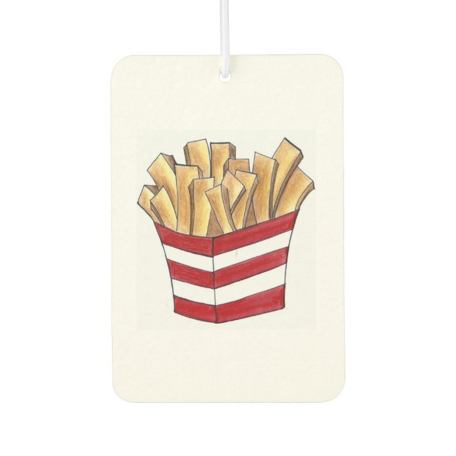 Französischer Fry Food Feinschmecker Pommes Frites Autolufterfrischer (Vorderseite)