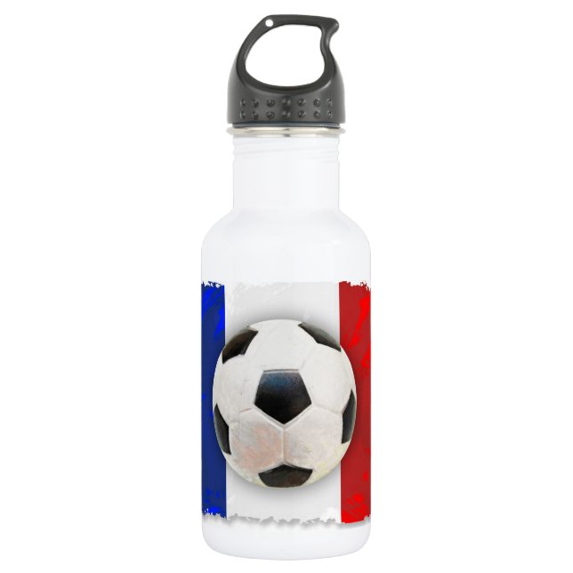 Französischer Fußball Trinkflasche (Vorderseite)