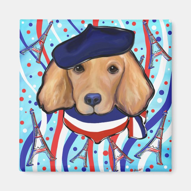 Französischer Golden Retriever Magnet (Vorne)