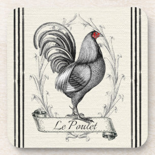 Französischer Hahn Le Poulet Untersetzer
