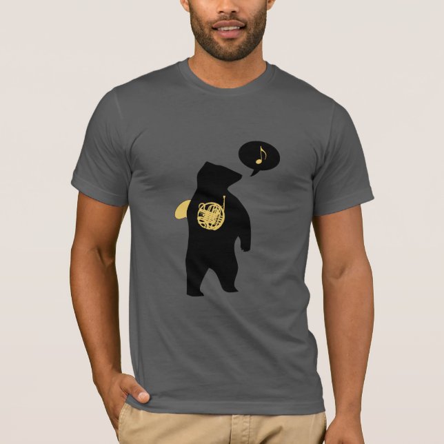 Französischer Horn-Bär-T - Shirt (Vorderseite)