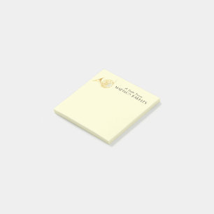 Französischer Horn-Musiklehrer Post-it Klebezettel