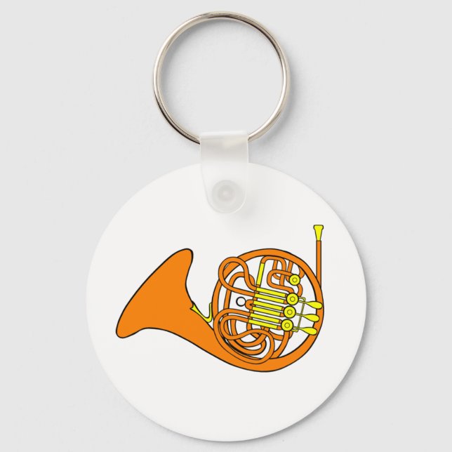 Französischer Horn-Schlüsselanhänger Schlüsselanhänger (Vorderseite)