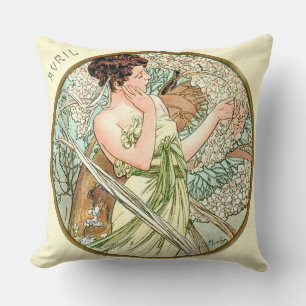 Französischer Jugendstil-April-Polster Kissen