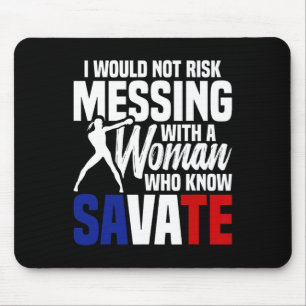 Französischer Kampfsport Savate Trainer Kickboxen  Mousepad