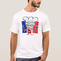 Französischer Koch, der T-Shirt - kundengerechten