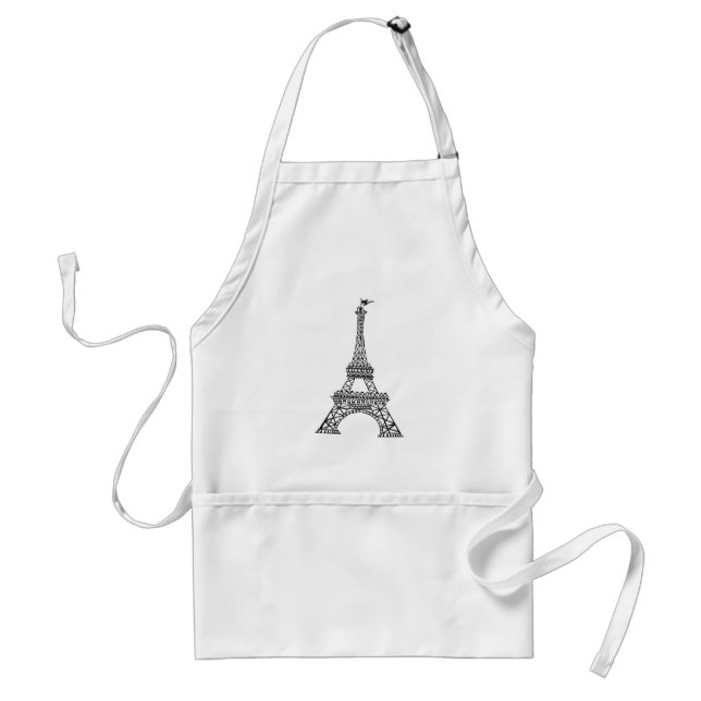 Französischer Koch Eiffel Tower Tourist Sehenswürd Schürze (Vorne)