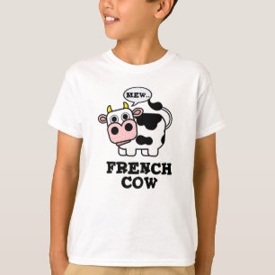 Französischer Kuh Funny Animal Pub T-Shirt