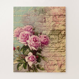 Französischer Land Chic, Shabby Chic, rosa Rosen,