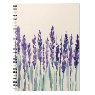 Französischer Lavendel: Aquarellbilder Notizblock