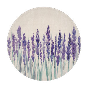 Französischer Lavendel: Aquarellbilder Schneidebrett