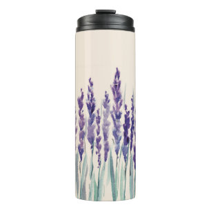 Französischer Lavendel: Aquarellbilder Thermosbecher