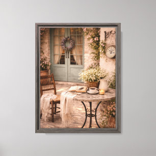 Französischer Leinwand-Kunst-Land-Innenhof-Couchti Leinwanddruck
