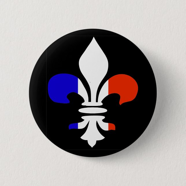 Französischer Lilien-Knopf Button (Vorderseite)