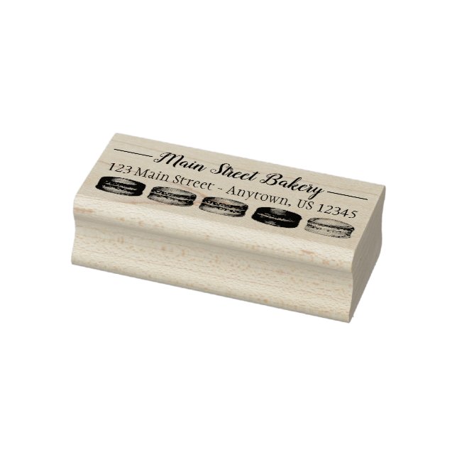 Französischer Macaron Cookies Bäckerei Konditorei  Gummistempel (Stempel)