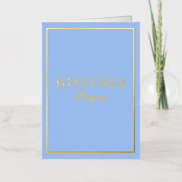 Französischer Macaron Joyeux Paques Blau