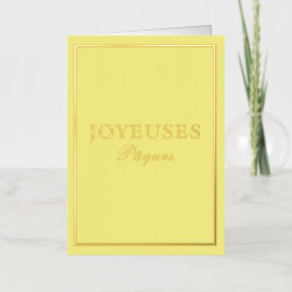 Französischer Macaron Joyeux Paques Gelb