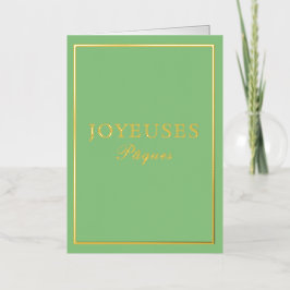 Französischer Macaron Joyeux Paques Grün
