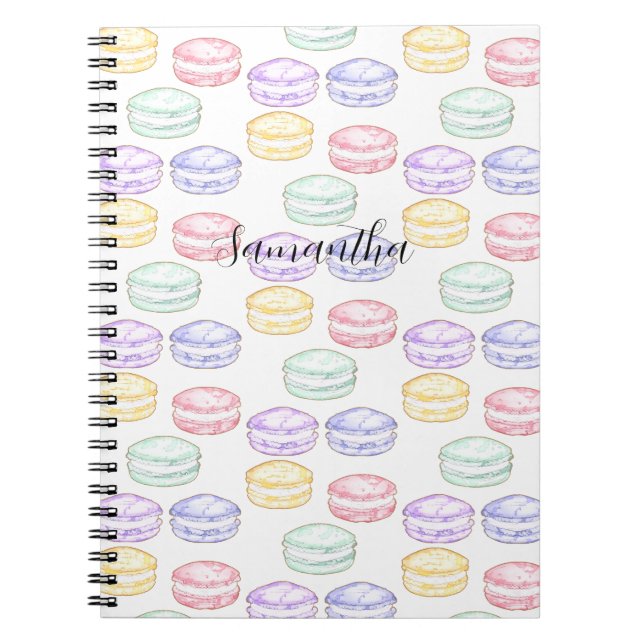Französischer Macarons Notizblock (Vorderseite)