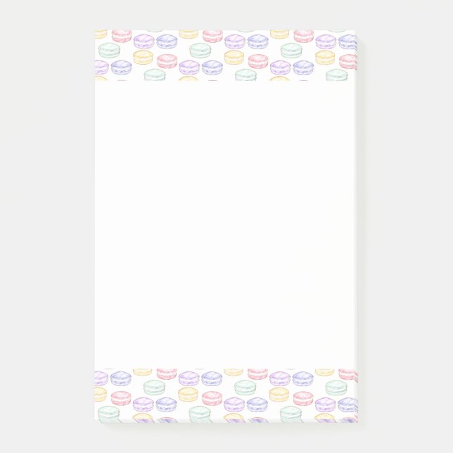 Französischer Macarons Post-it Klebezettel (Vorderseite)