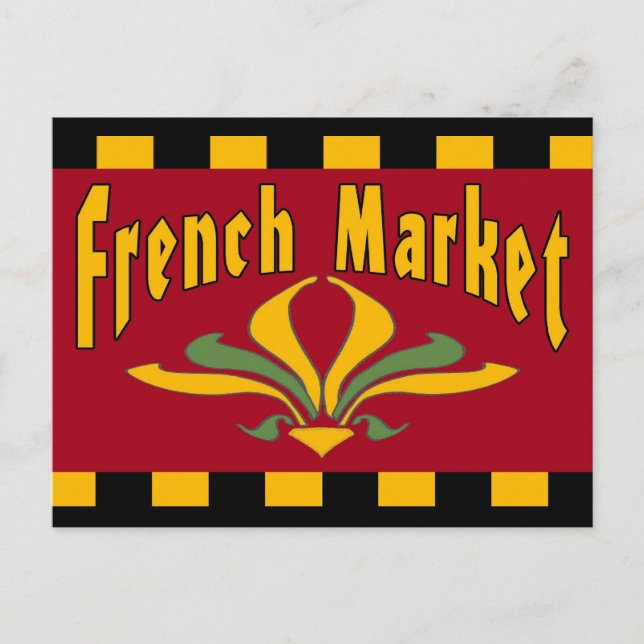 Französischer Markt Postkarte (Vorderseite)