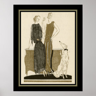 Französischer Mode Pochoir Kunst-Deko Poster