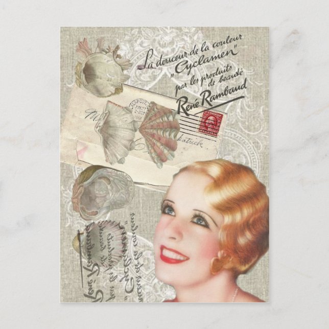 Französischer Muscheln Paris mohionista mädchenhaf Postkarte (Vorderseite)