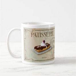 Französischer Patisserie-illustrierte Tasse